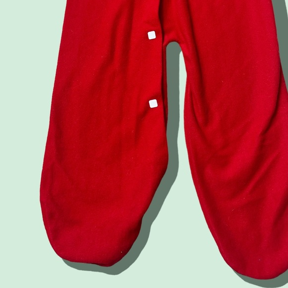 Vintage Baby Sears Red Candy Cane Fleece One Piece Holiday Pajamas - Picture 8 of 9